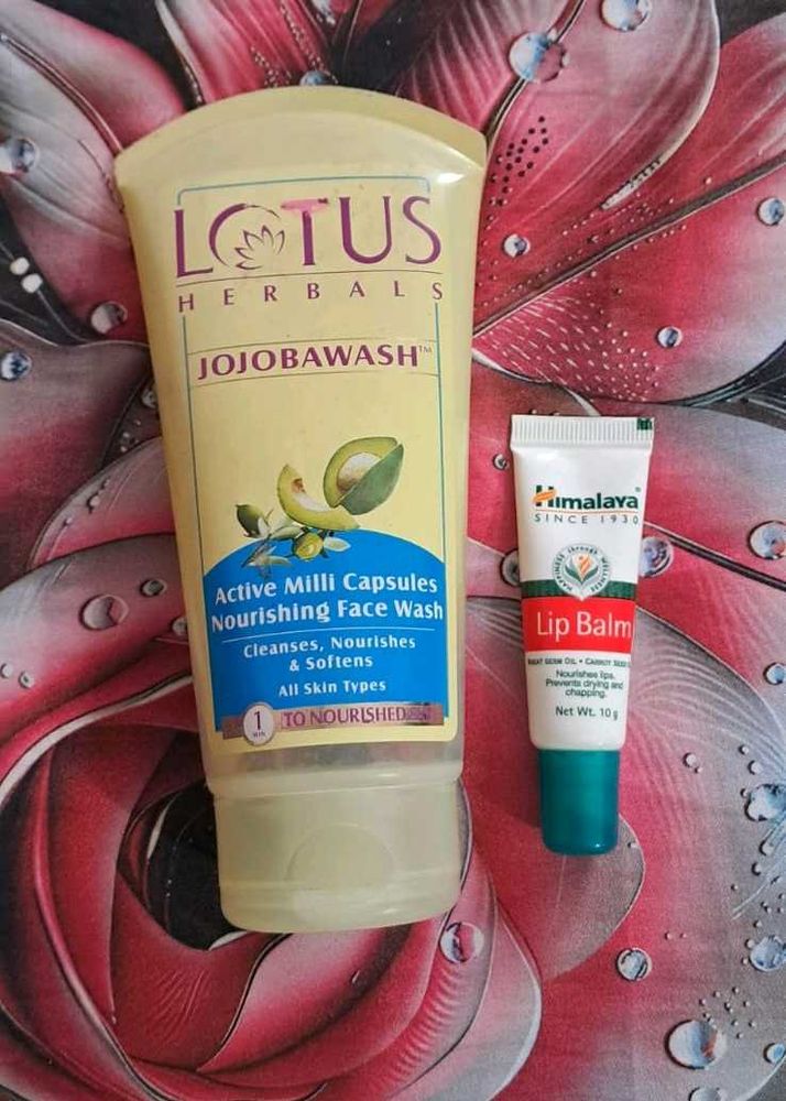 Lotus Face Wash &amp; Himalaya lip bam
