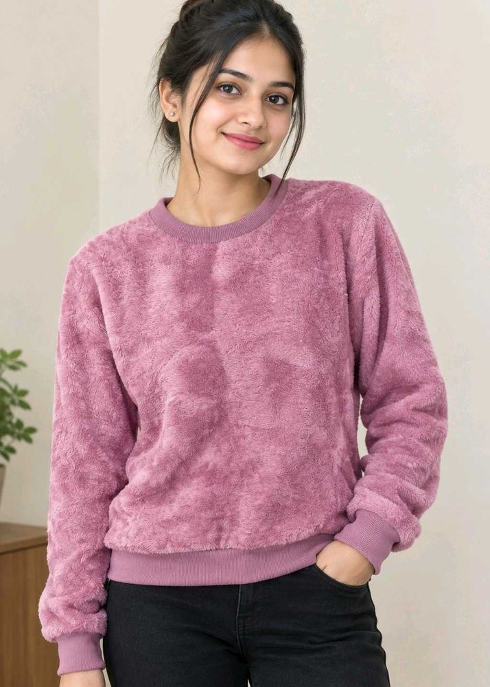 Cozy Plush Pullover Sweatshirt