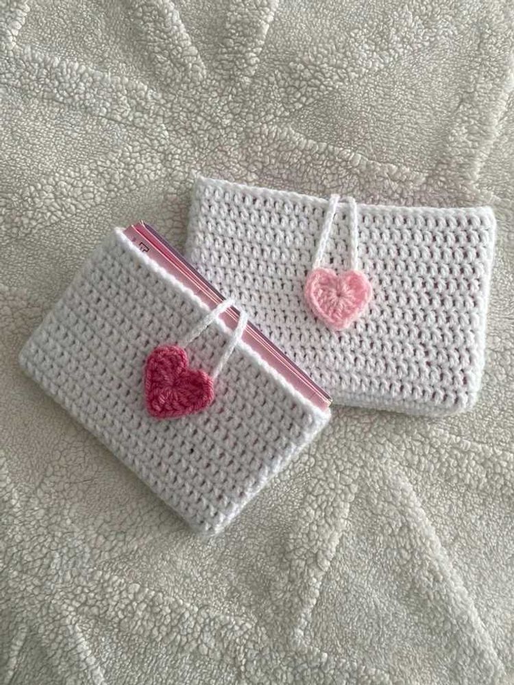 Crochet Heart Pouches