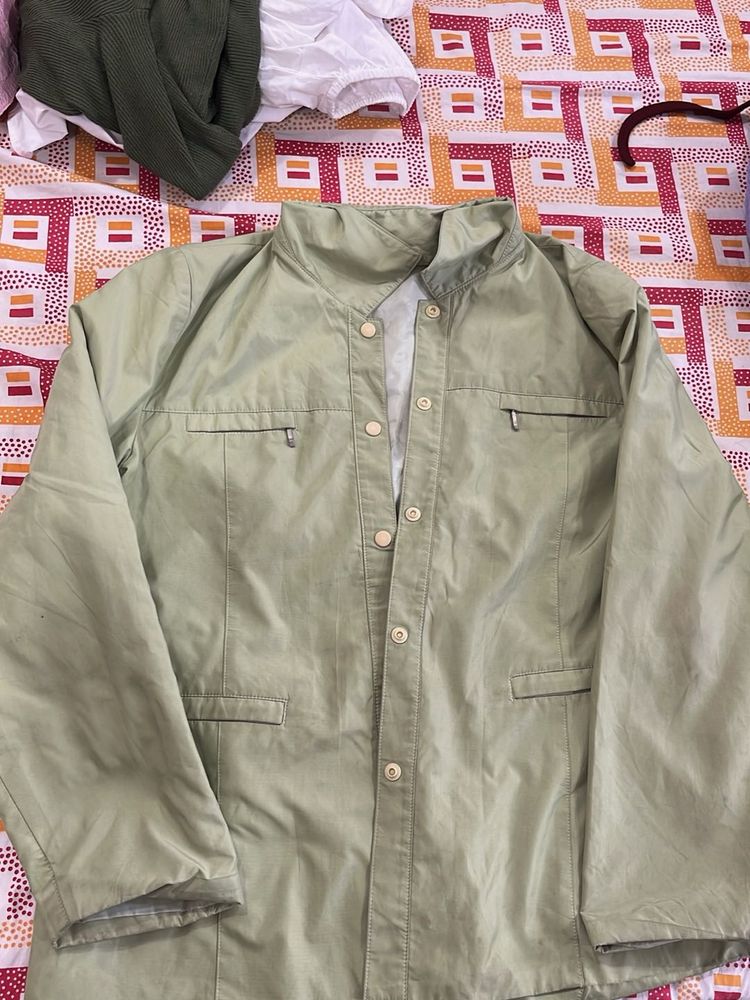 Light Green Collared Jacket