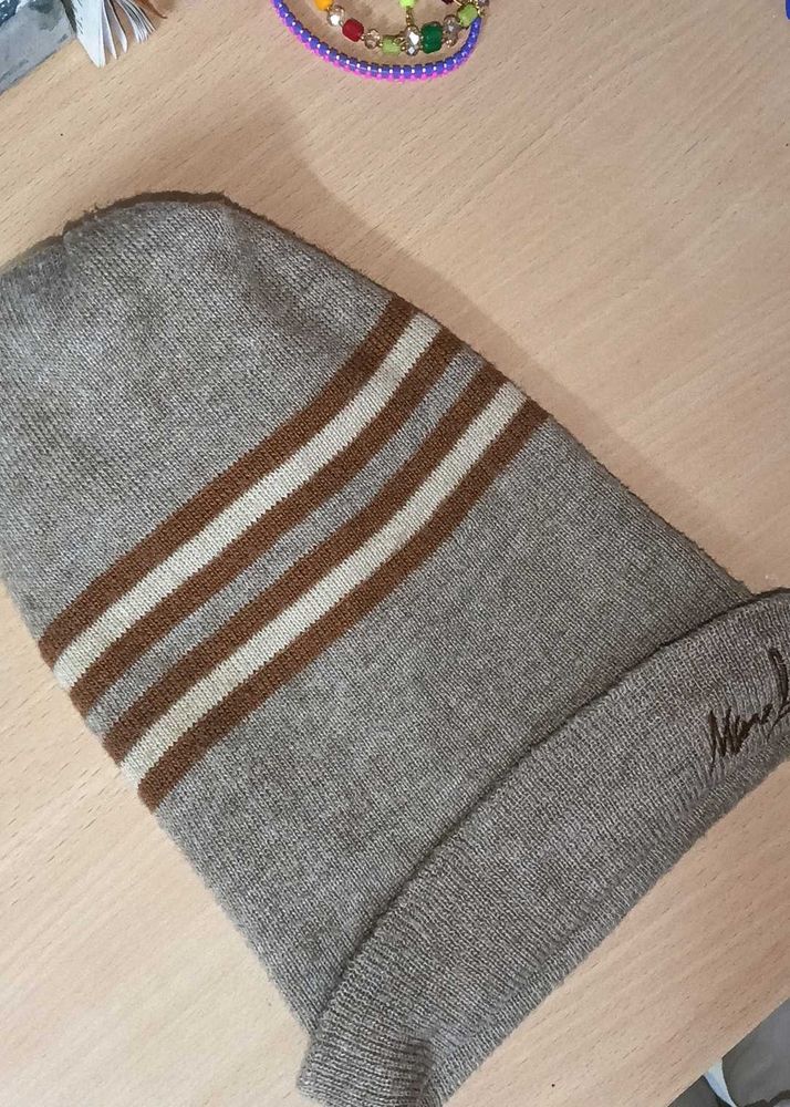 Cream Knit Beanie Hat 🍄‍🟫
