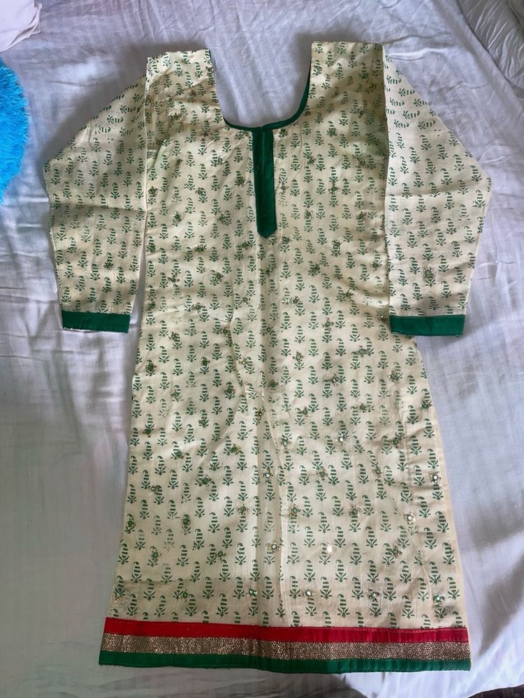 Women's Printed Kurta with dupatta and salwar