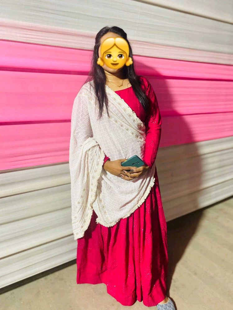Beautiful Pink Chaniyacholi with Dupatta