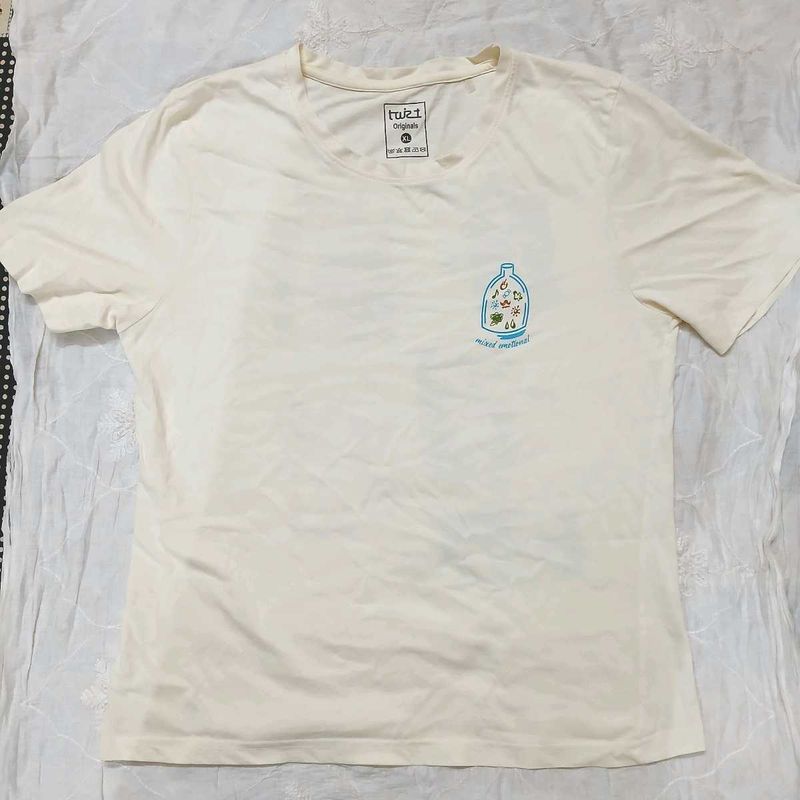 Cream Graphic T-Shirt