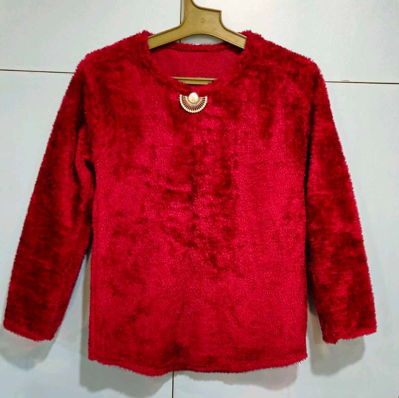 Red Fuzzy Sweater
