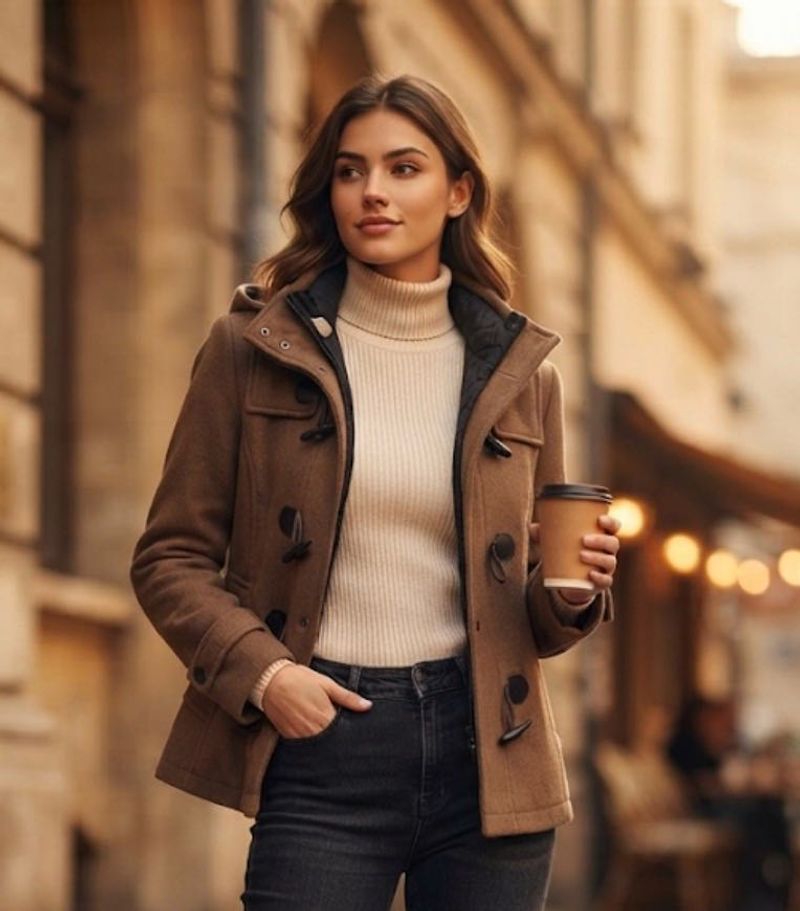 Cozy Brown Duffle Coat