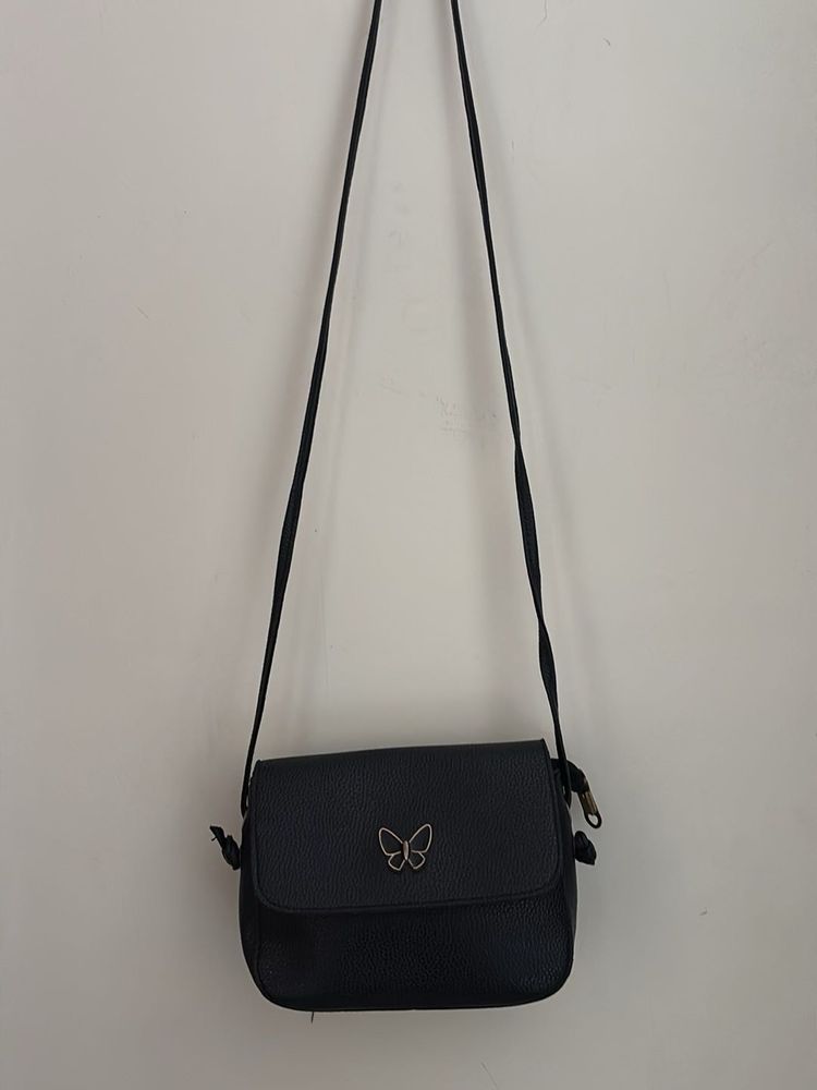 Chic Black Butterfly Crossbody Bag