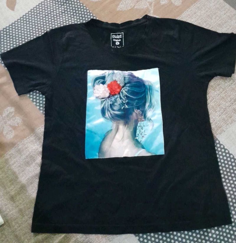 Artistic Graphic Black T-Shirt