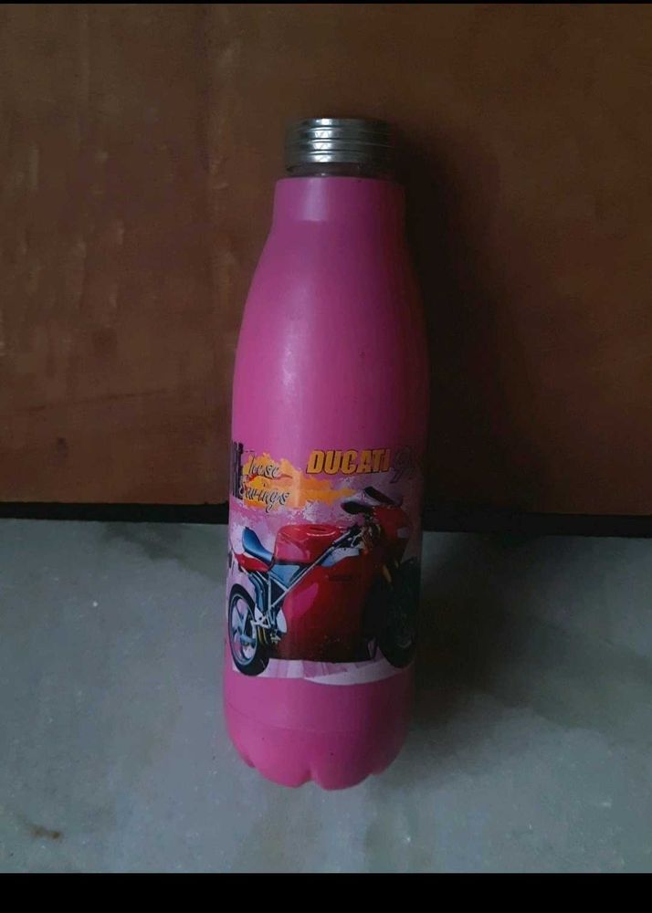 Pink Ducati Motorcycle Water Bottle