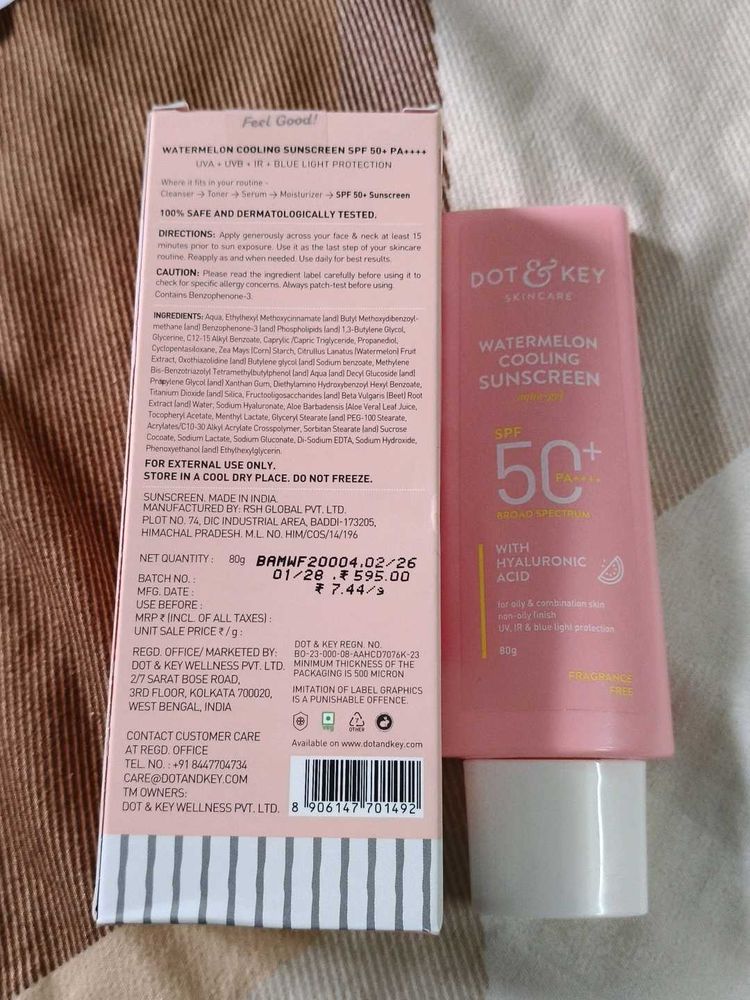 Dot &amp; Key Watermelon Cooling Sunscreen SPF 50+