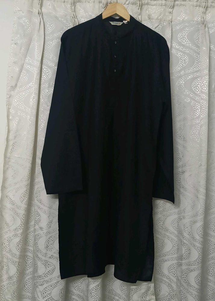 Classic Black Kurta for Men