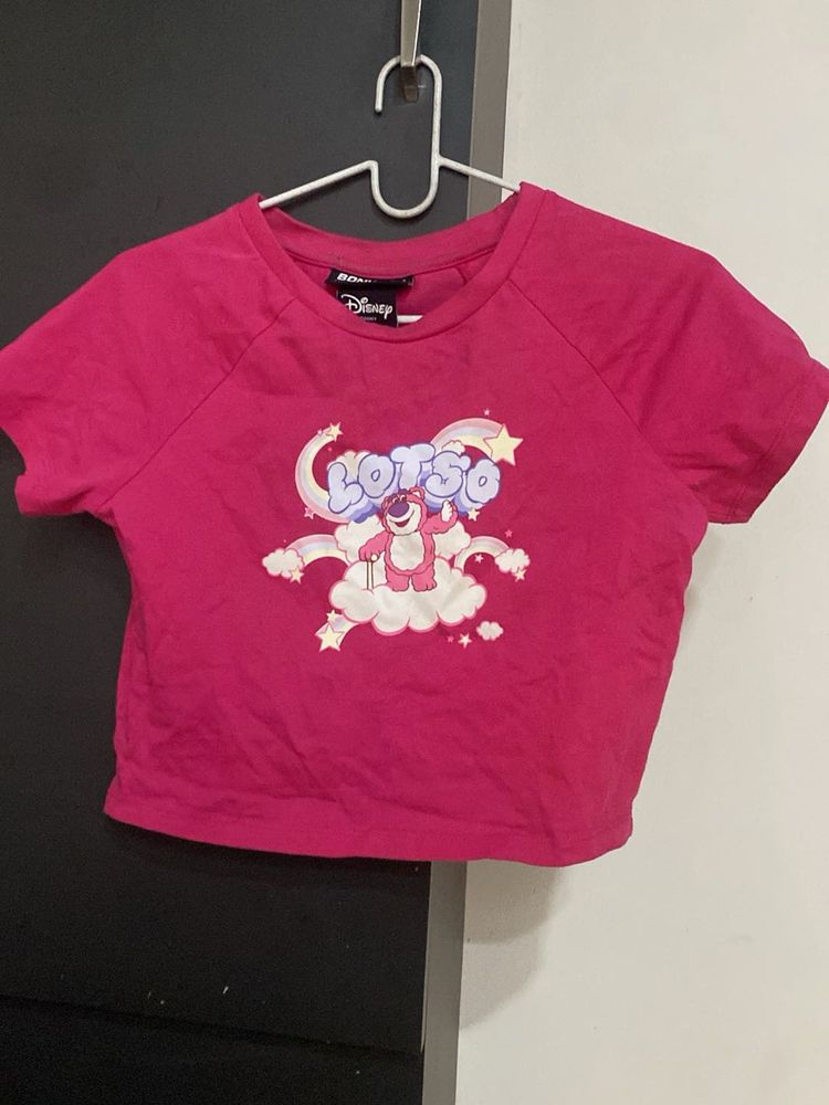 Cute Lotso Bear Disney Graphic Crop Top