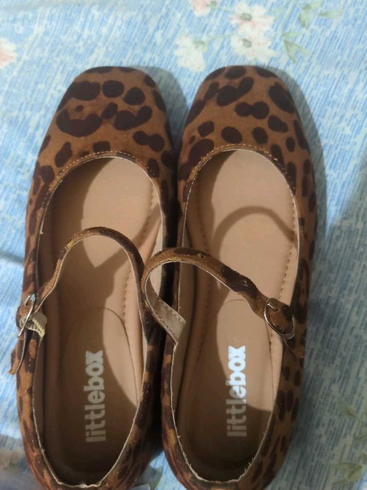 Leopard Print Mary Jane Flats