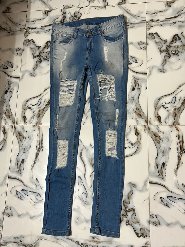 Blue Ripped Denim (Girls)