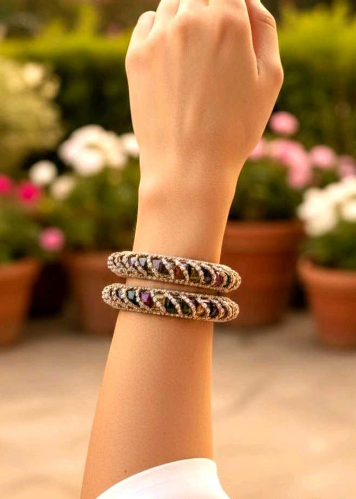 Colorful Gemstone Bangle Set ,🆕✨🤗, Price Reduce!