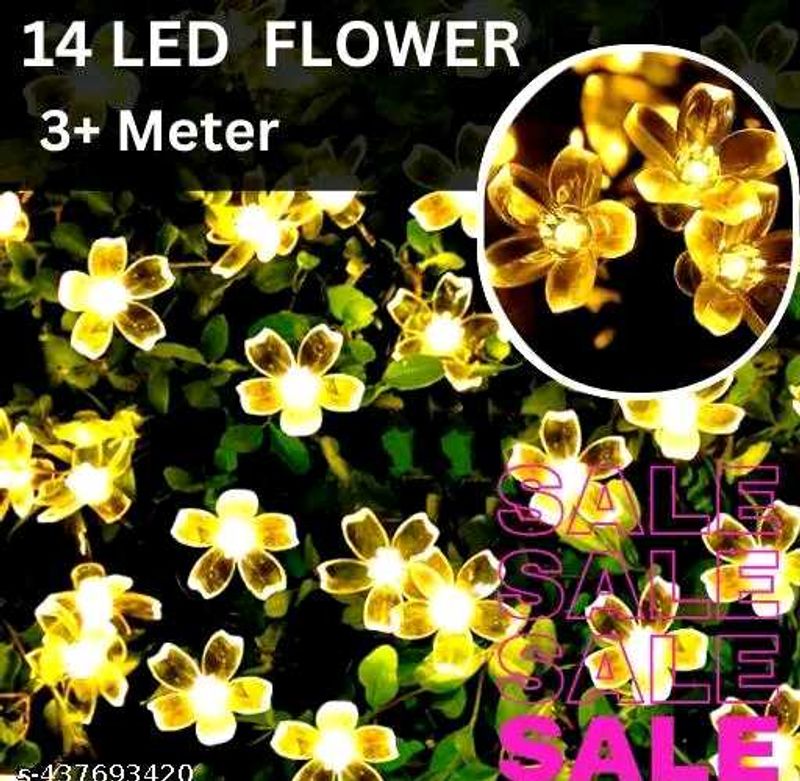 14 LED 3 Meter Warm White Silicone Blossom Flower