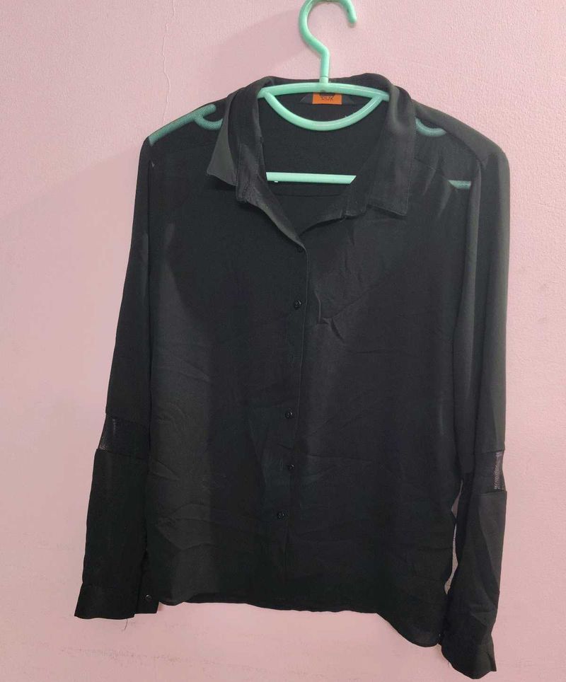 Chic Black Sheer shirt