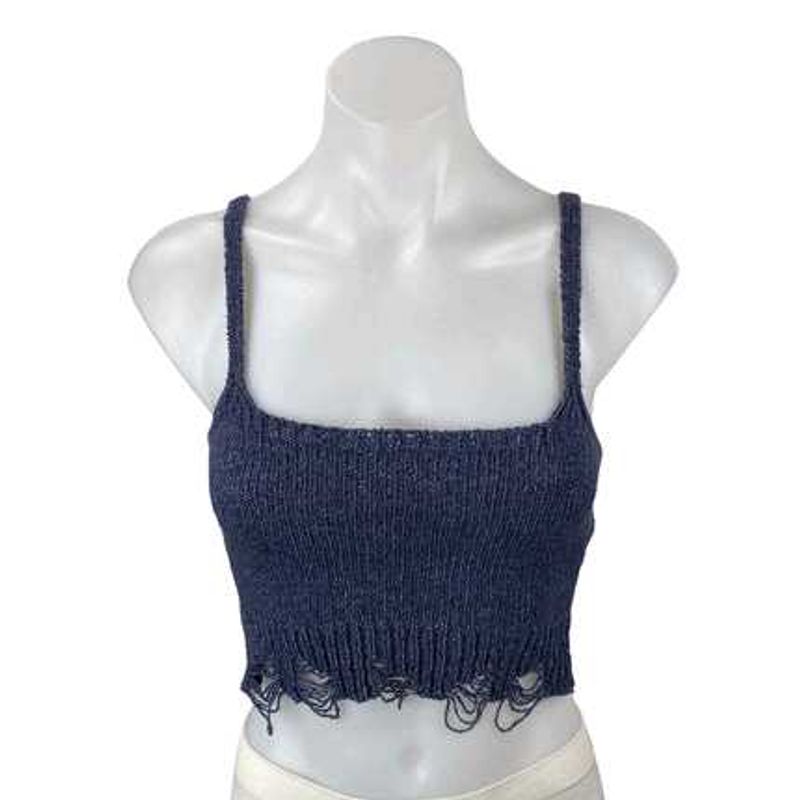 I. Sparkly Knit Crop Top