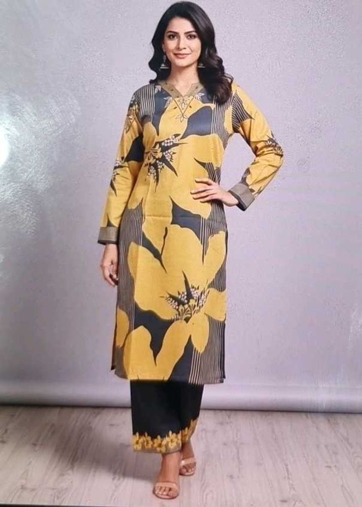 Bold Floral Print Kurta Set