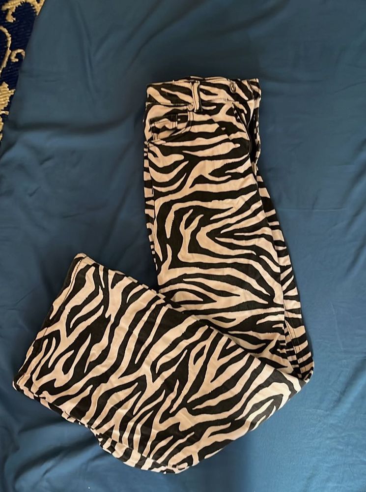 Zebra Print Jeans