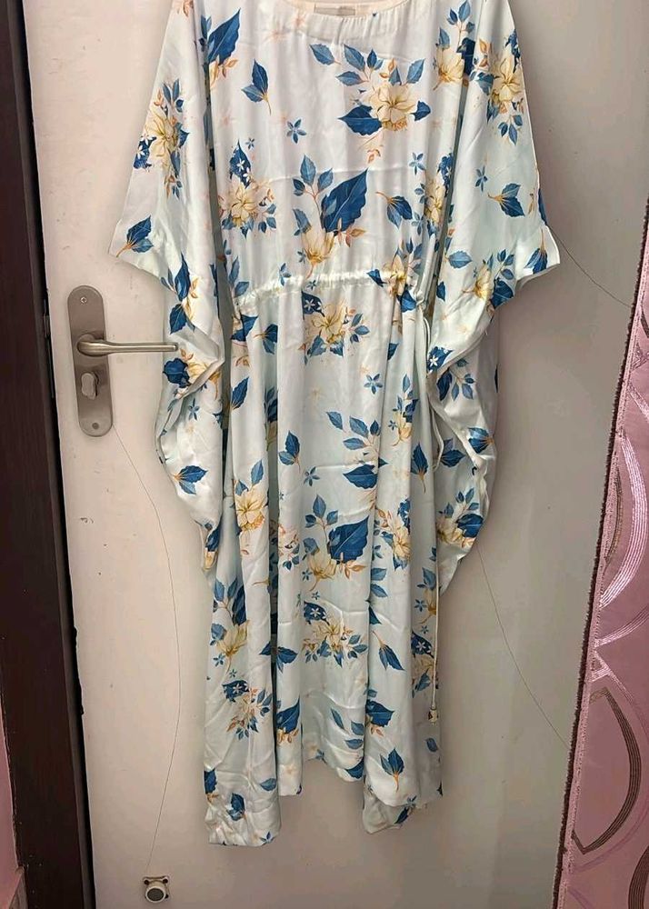 Flowy Floral Kaftan Dress