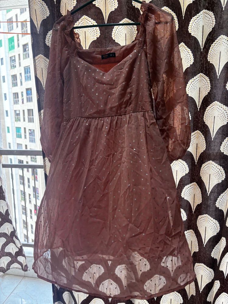 peach frock