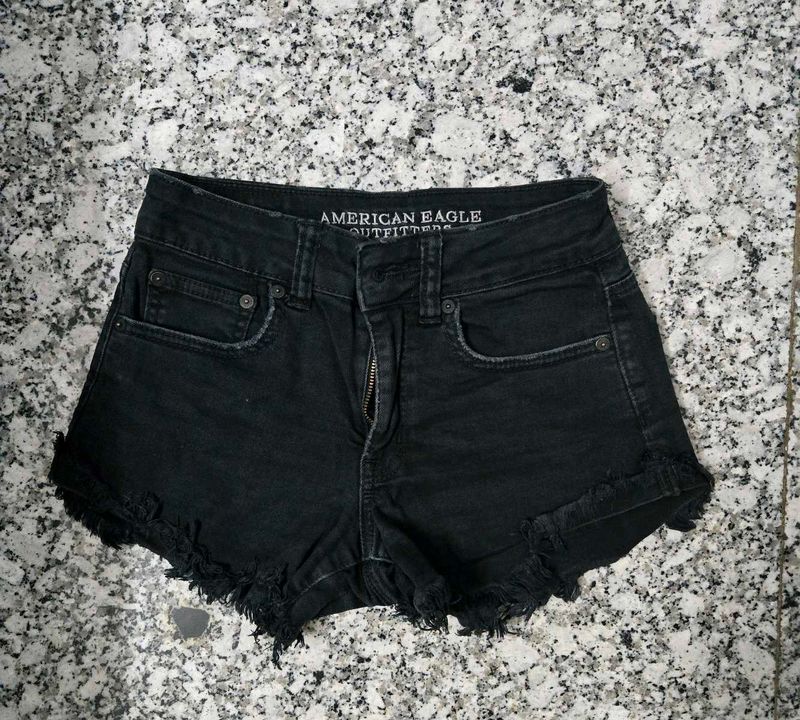 American Eagle Black Denim Shorts