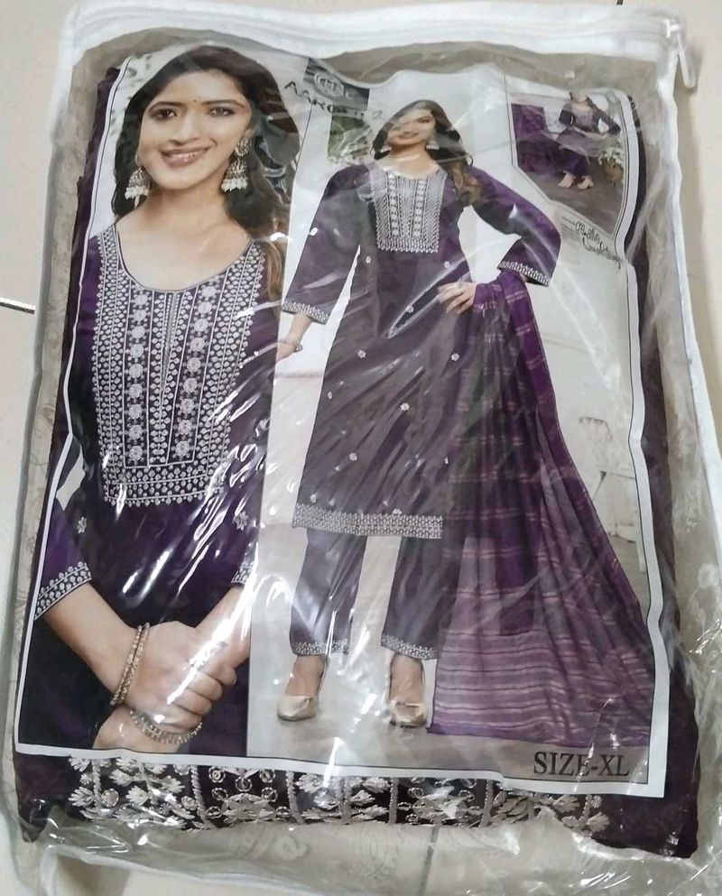 Elegant Embroidered Kurta Set with dupatta