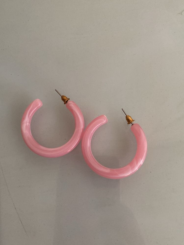 resin art hoop earrings
