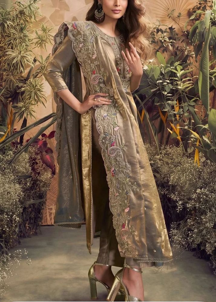Embroidered Kurta Set with Dupatta