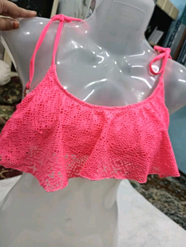 Pink Lace Bikini 32💙Top