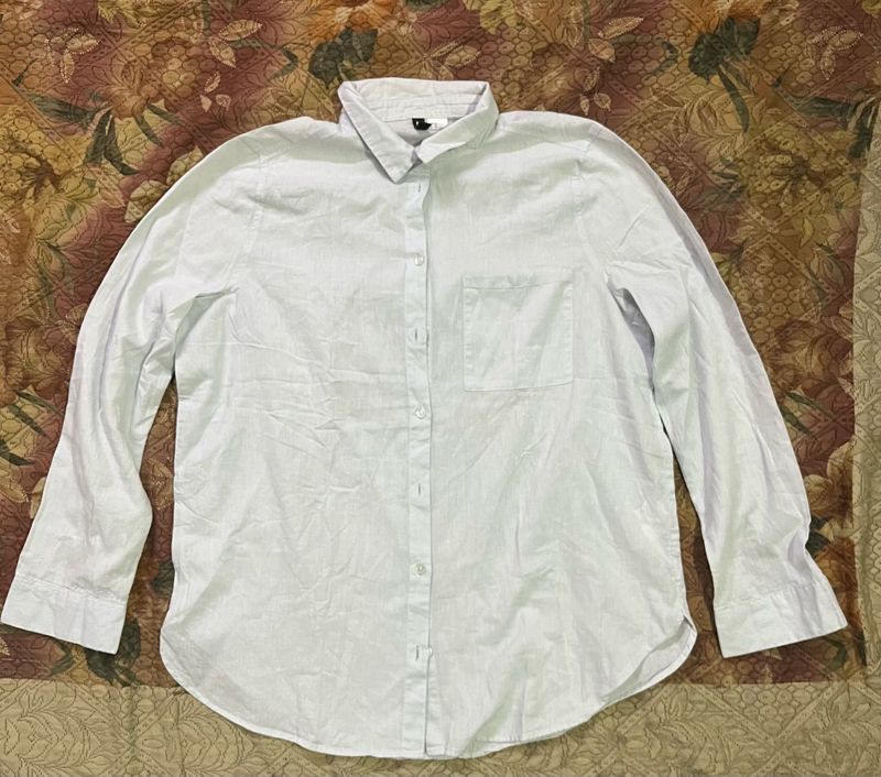 Linen Sky Blue H&amp;M shirt