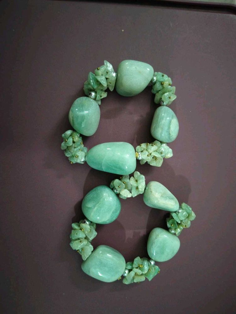 POWERFUL NATURAL GREEN JADE GEMSTONE BRACELET