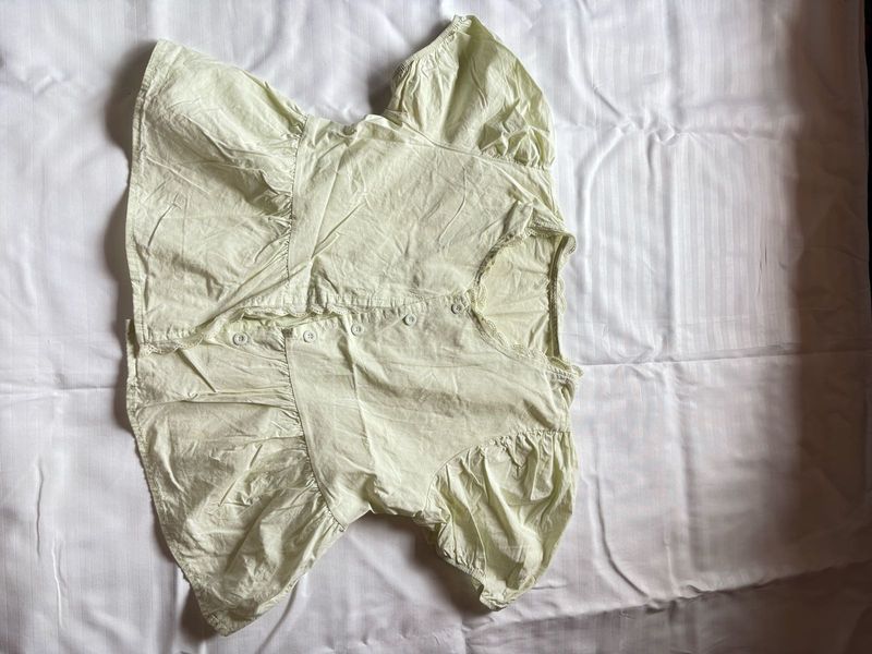 Light Yellow Ruffled Blouse