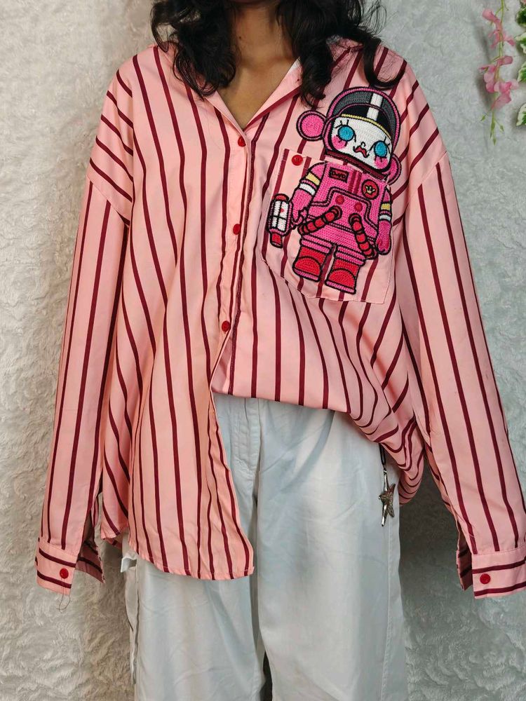 Cute Pink Astronaut Shirt