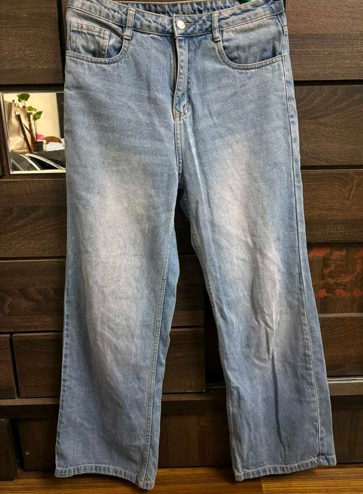 Light Wash Wide Leg Jeans
