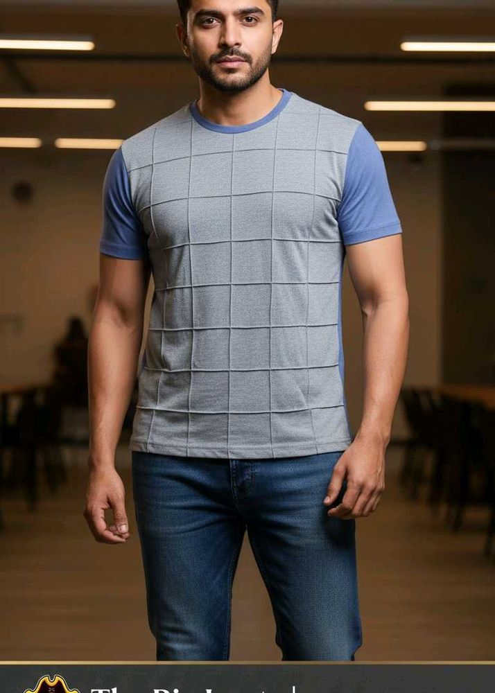 Price Drop Alert🎉😎👍Unique Blue Patterned TShirt