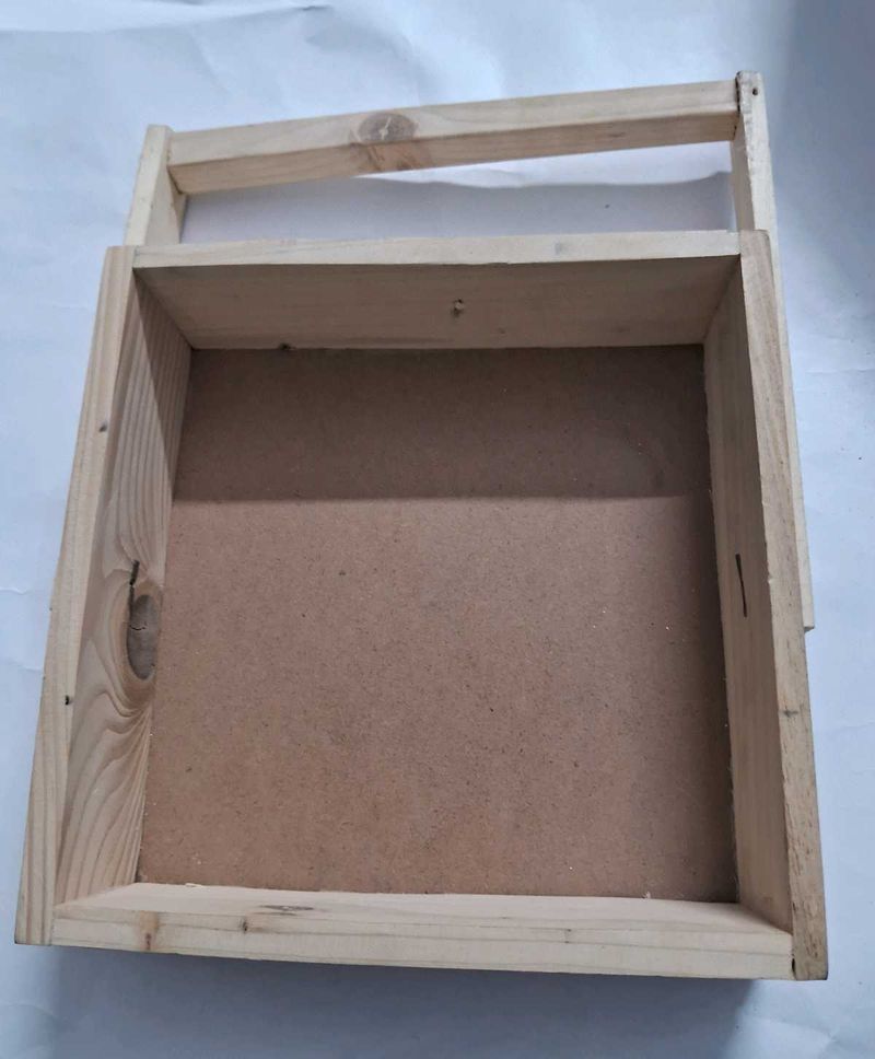 Wooden Crate with Handle