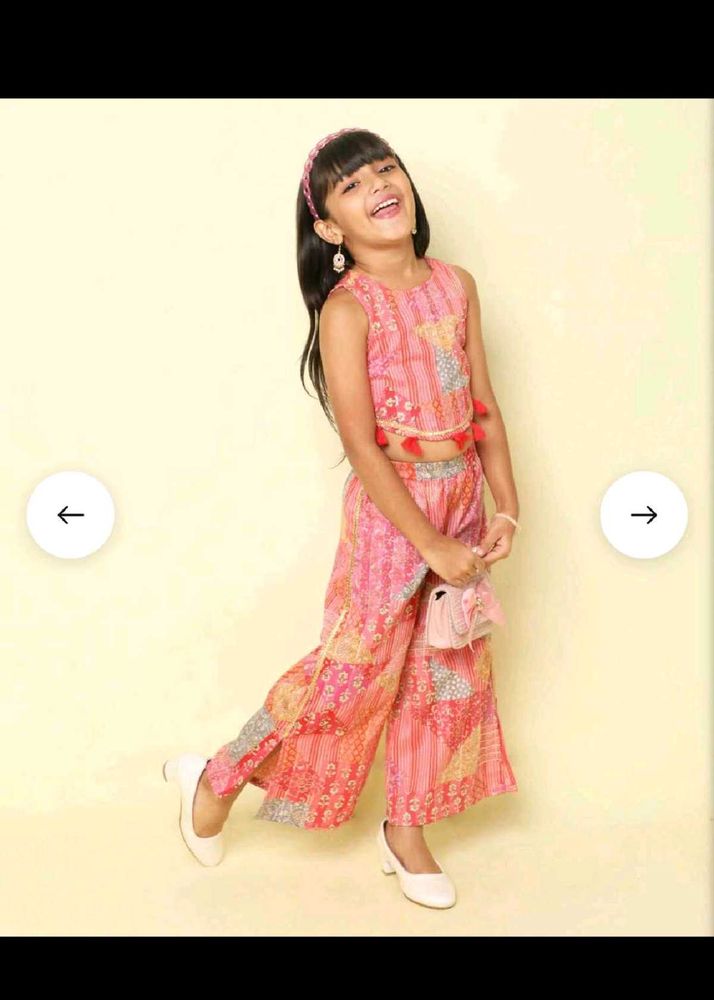 Girls Pink top and plazzo..