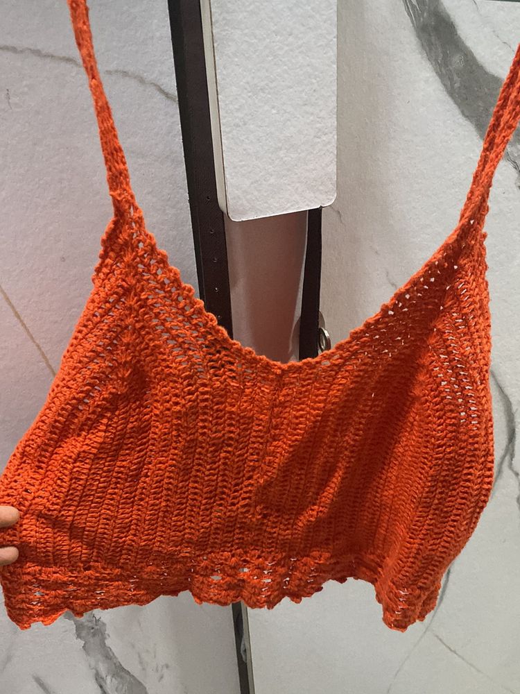 Crop Top Orange Color