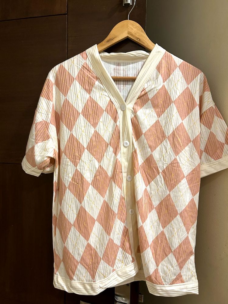 Peach Diamond Coord Set