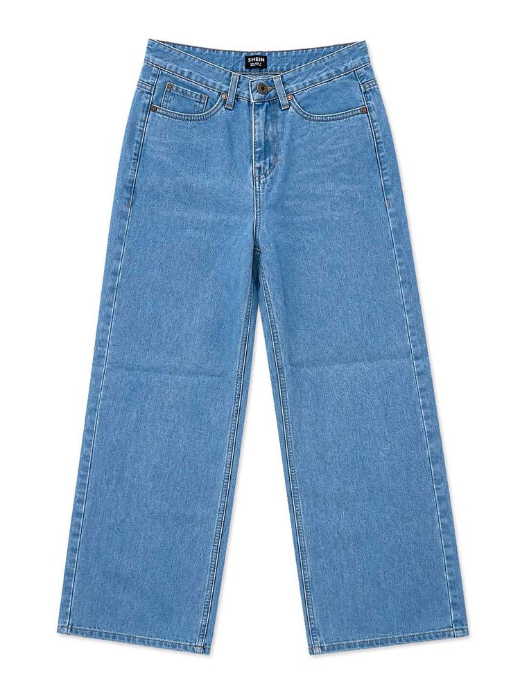 Light Wash Wide Leg Denim Jeans