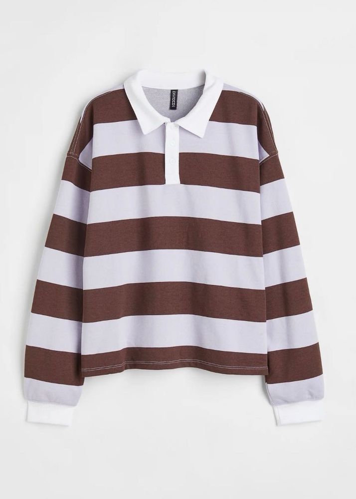 Striped Rugby Polo Shirt