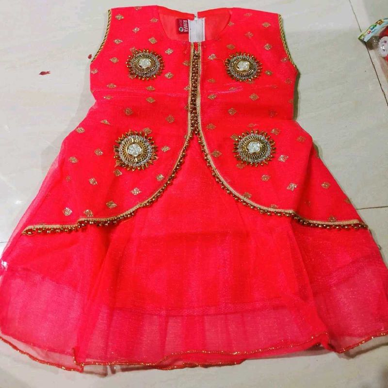Beautiful Pink Girls Frock