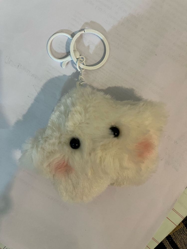 Cute Cloud Plush Keychain