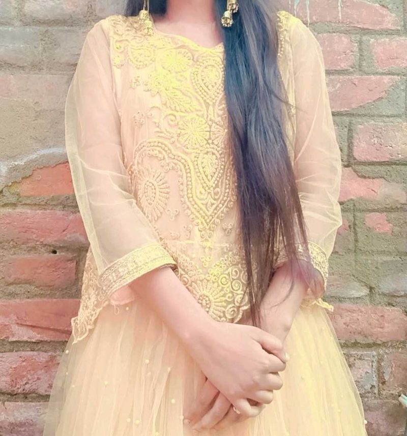 Elegant Yellow Embroidered Lehenga Choli