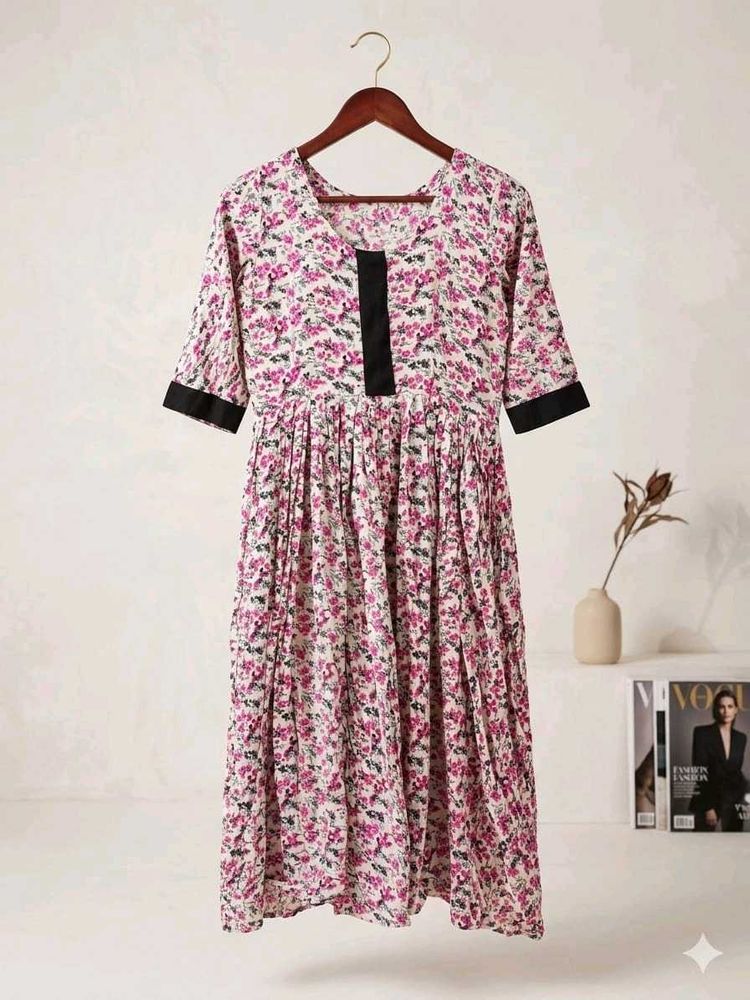Multicoloured Floral Frock |