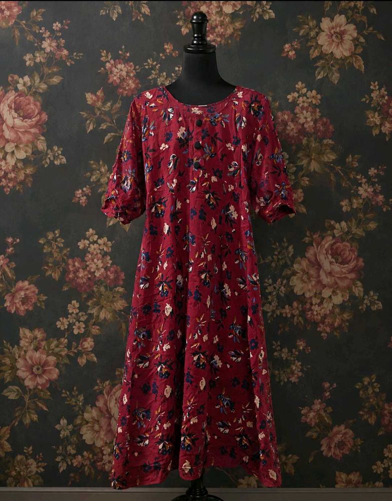 Chic Floral Print Midi Dress