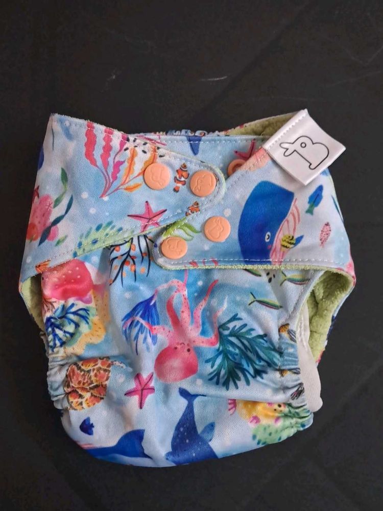 Cute Ocean Print Baby Diaper