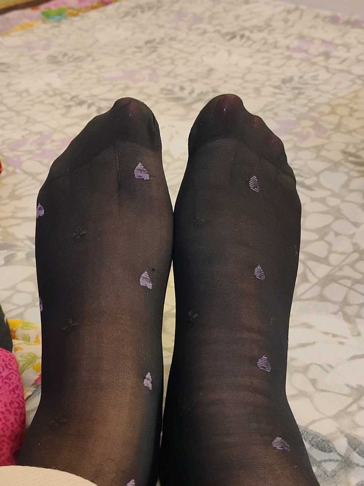 Patterned Black Tights